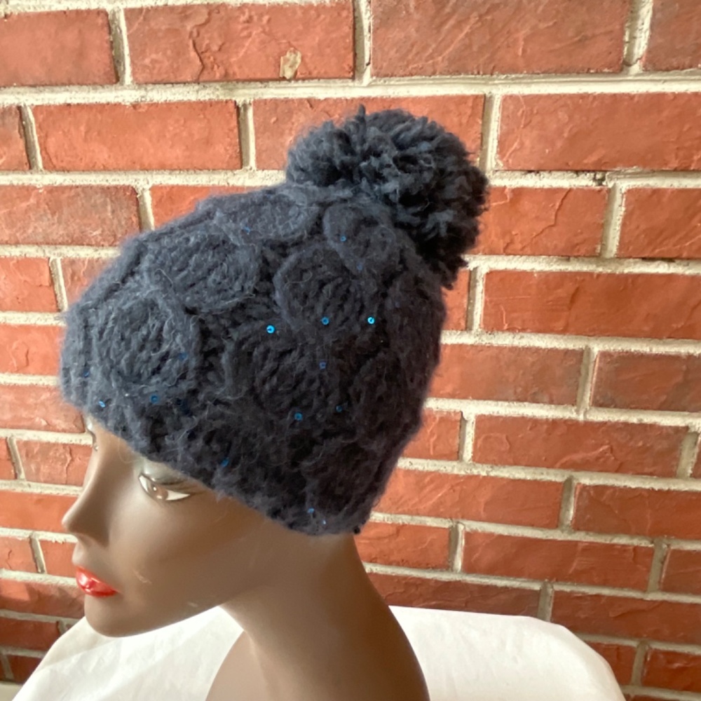 •Grevi Firenze Alpaca Beanie Pompom Cable Hat O/S Made in Italy - Picture 5 of 11